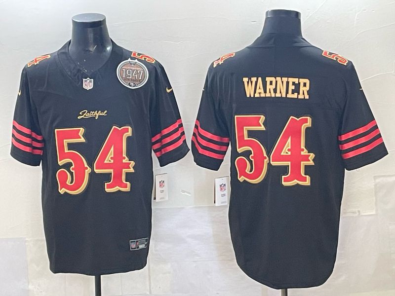 Men Nike San Francisco 49ers #54 Warner black Limited NFL 2025 Jersey 0012->san francisco 49ers->NFL Jersey